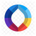 Ensemble Dicones De Roue Chromatique Vibrant Hue Complet Icône