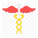 Caduceo Farmacia Serpiente Icono