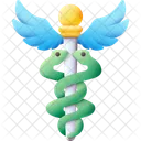Caduceus Medical Health Icon