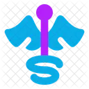 Caduceus Medical Health Icon