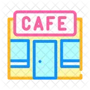 Cafe Building Color Icon