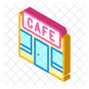 Cafe Building Isometric Icon