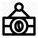 Abierto Firmar Etiqueta Icono