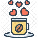 Amour Du Cafe Cafeine Boisson Icône
