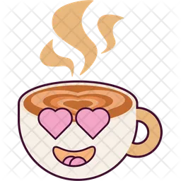 Café enamorado Emoji Icono