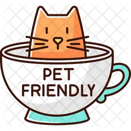 Café amigable para gatos  Icono