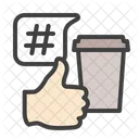 Hastag De Cafe Como Hashtag Icono