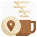 Cafe Location Pin Shop Icon