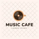 Cafe Musical Cafe Quente Logomarca De Cafe Icon
