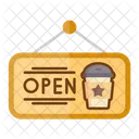 Cafe Open Sign Icon