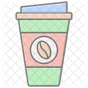 Icone De Cor Linear Para Cafe Para Viagem Icon