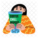 Cafe Relajarse Beber Sorber Icono