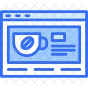 Navegador del sitio web de la cafetería  Icono