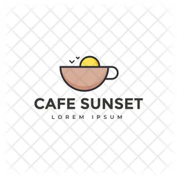 Cafe Sunset Logo Icon