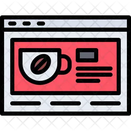 Cafe Website Browser  Icon