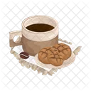 Café y galleta  Icono