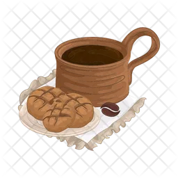 Café y galleta  Icono