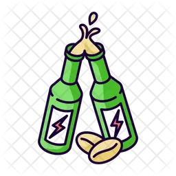 Caffeinated alcoholic drink  Icon