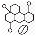 カフェイン分子  アイコン