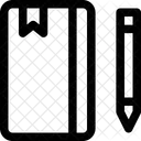 Carnet Crayon Connaissance Icône