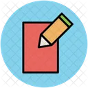 Carnet Crayon Texte Icon