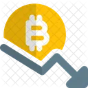 Caida De Bitcoin Icono