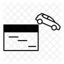 Caida Del Coche Precaucion Caida Icono