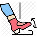 Caída del dedo del pie  Icono