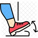 Caída del dedo del pie  Icono