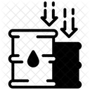 Caida Del Precio Del Petroleo Caida Del Mercado Petrolero Caida De La Industria Petrolera Icono