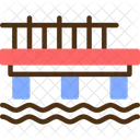 Cais Estrutura A Beira Mar Plataforma Costeira Ícone