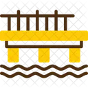 Cais Estrutura A Beira Mar Plataforma Costeira Ícone