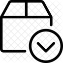 Caixa Para Baixo Pacote Caixa Para Baixo Ícone