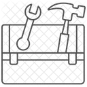 Icone De Caixa De Ferramentas E Ferramentas Thinline Ícone