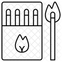 Caixa De Fosforos Fosforo Chama Ícone