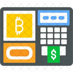 Caixa eletrônico de bitcoin  Ícone
