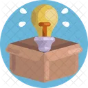 Diseno Creativo Caja Bombilla Icono