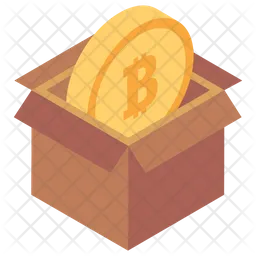 Caja de bitcoins  Icono