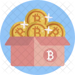 Caja de bitcoins  Icono