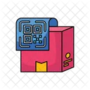 Caja con código QR  Icono