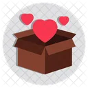 Caja De Amor Caja De Corazon Paquete Icono