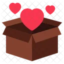 Caja De Amor Caja De Corazon Paquete Icono