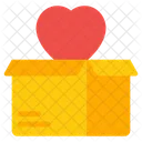 Caja De Amor Carton De Amor Caja De Corazon Icono