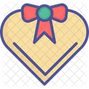 Caja De Corazon Caja De Regalo En Forma De Corazon Icono