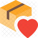 Corazon De Caja De Entrega Entrega De Amor Paquete Favorito Icono