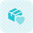 Corazon De Caja De Entrega Entrega De Amor Paquete Favorito Icono