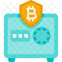 Caja De Ahorro De Bitcoin Caja De Ahorro Seguridad Icono