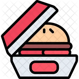 Caja de hamburguesas  Icono