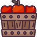 Caja de manzanas  Icono