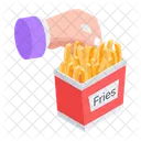 Caja De Papas Fritas Papas Fritas Papas Fritas Icono